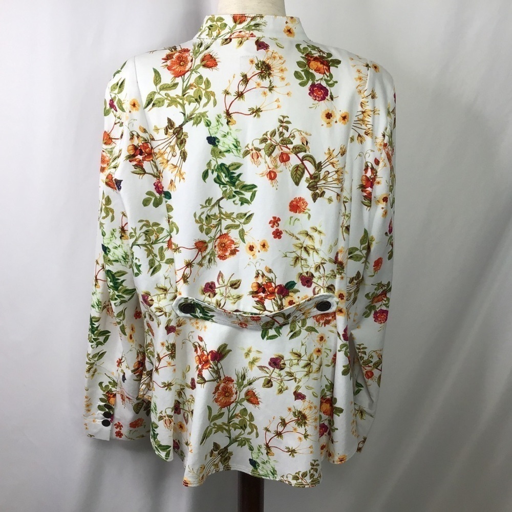 DISNEY Jacket Size XL Alice Looking Glass Atwood Floral Designer White - Picture 7 of 15